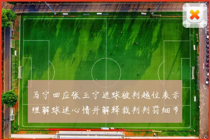 马宁回应张玉宁进球被判越位表示理解球迷心情并解释裁判判罚细节